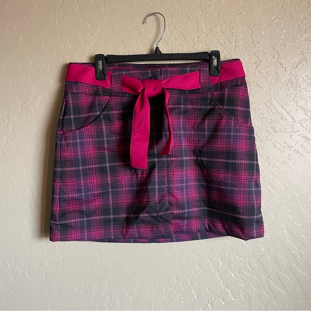 Nike Golf Women's‎ Plaid Magenta Mod Rise Dri-Fit Stay Cool Skirt
